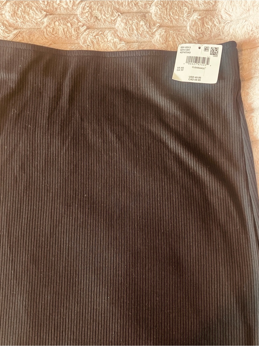 American Eagle Outfitters Black Ribbed Pencil Skirt
